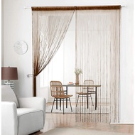 1mX2m Line Curtain Knitting Door String Curtain Panels Dense Door Curtain Divider for Door Window Decor