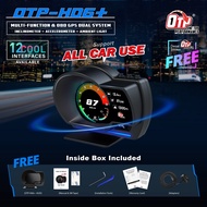 OTP-H06+ Car OBD OBD2 Meter Speedometer Gauge P6 GPS HUD Water Temp Turbo Proton Honda Perodua Toyot