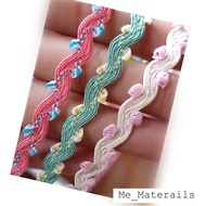 2 Yards Ribbon Zigzag Knitting Tape Size 0.8 Cm. Length 90 Cm..Use To Make A Mask Strap