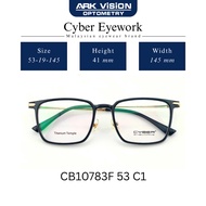 Cyber Eyework CB10783F 53 Series Eyeglasses👓 | Malaysian Business Titanium Frame Square Eyewear Resh