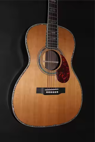 professional OOO guitar 12 fret solid cedar one piece head slot open headstock OOO45 folk acoustic g