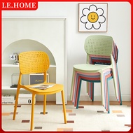 Plastic Chair Dining Chair PP Backrest Chair Nordic Chair Cafe Kerusi Elegant Study Chair Kerusi Mak