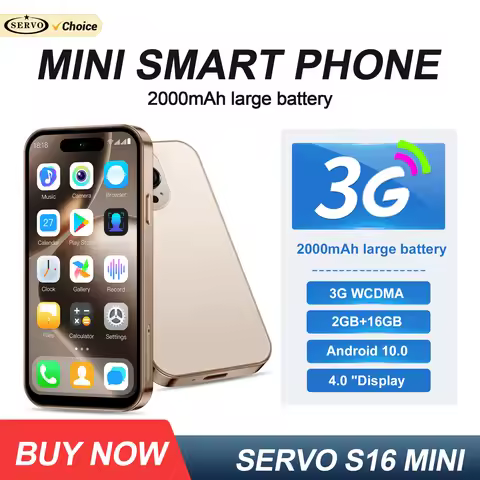 SERVO Mini Android Smartphone Dual SIM RAM 2GB ROM 16GB 3G WCDMA Play Store WiFi Hotspot Face Unlock