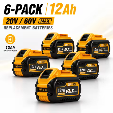 12Ah 20V/60V MAX Replacement Battery Compatible with DEWALT DCB612 DCB606 DCB609 FLEXVOLT Power Tool