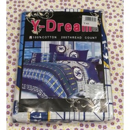 4pcs CHELSEA B QUEEN FITTED BEDSHEET WITH 2 PILLOWCASE 1 BOLSTERCASE BEDDING SET