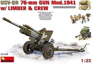 Mini Art 1/35 USV-BR76mm Gun Mod. 1941w/Limber & Crew Plastic Model