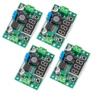 4 Pack DC-DC Buck Converter Adjustable Voltage Regulator Power Module 4-40V to 1.25-37V 2A with LED 