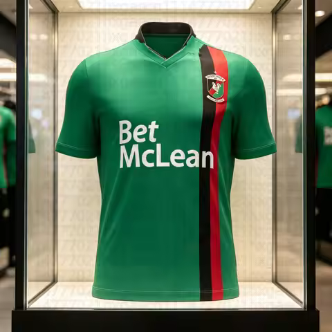 26 Glentoran FC Home Football Jersey Northern Ireland Jersey Autumn Sports Men's T-Shirt Kid's Cloth
