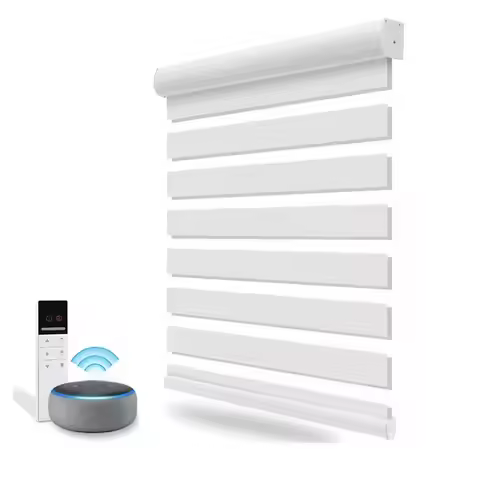 Factory Price Customized Size America Market Zebra Roller Blinds Motorized Electric Wifi Control Zeb