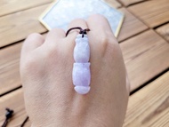 【親翠】天然翡翠 冰妖紅紫羅蘭手工雕刻竹節調整式繩鏈