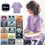 【日本代購】迪士尼人物刺繡圖案全棉口袋T恤 T shirt 男女裝/童裝/親子裝/情侶裝  Chip n Dale大鼻鋼牙/Mickey Minnie米奇米妮/Winnie the pooh小熊維尼/