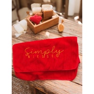 "Simply Blessed" Embroidered Towel - 30cm x 60cm