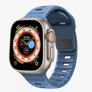 สายนาฬิกาสปอร์ตสำหรับนาฬิกา Apple 8 7ซีรีส์44 45มม. สายนาฬิกายางซิลิโคนแบบนิ่ม I Watch 6 5 4 3 2 1 Ultra BraceletNylon สายรัดข้อมือสำหรับ Apple สายนาฬิกาข้อมือ45 41 40 44 42 Ultra 49มม. I Watch 7 6 SE 5 8 (ไม่รวมเคสและนาฬิกา)