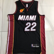 Mens Exquisite Embroidery Jersey Miami Heat 22 Jimmy Butler Hardwood Classics Jersey - Black