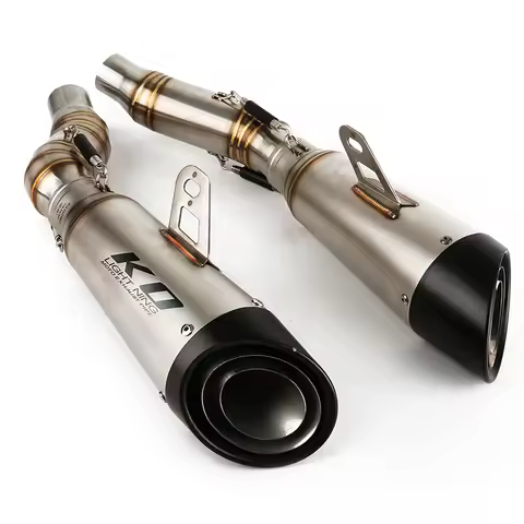 Motorcycle Full Exhaust System Escape Moto Stainless Steel Middle Link Pipe Muffler With DB Killer F