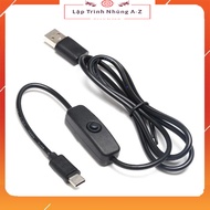[Embedded Programming A-Z][G107] Raspberry Pi 4B 5V 3A Power Cord with Switch, USB Type C Interface 
