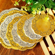 GOLD SILVER PAPER DOILEY / DOLEY PAPER / KERTAS DOLEY / CAKE PAD / DOYLEY PAPER DOORGIFT