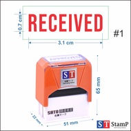 ST เนื้อยางหนาพิเศษ ใช้ในอุตสากรรมพิมพ์ "RECEIVED" ตรายางหมึกในตัวแบบพลิก ข้อความสำเร็จ หมึกคมชัด ยางทนหนาชนิดพิเศษ