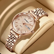POEDAGAR POEDAGAR Waterproof Luminous Ladies Calendar Steel Band Watch High-End Temperament Korean V