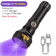 Alonefire ไฟฉาย Led 365nm 20W H44UV แสงอัลตราไวโอเลตสีดำ USB ชาร์จแร่สัตว์เลี้ยงคราบหมึกจางหลอดไฟแบบ