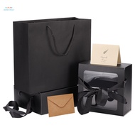 DIY Box Making Kits including Cardboard Box Paper Bags Leaf Pattern Kraft Envelopes and Greeting Cards Set Mixed Color 20x20x9cm 2pc/bag