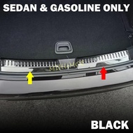 Stainless Steel Rear Trunk Sill Scuff Kick Protector Cover Trim Sticker For 2024 2025 Mercedes Benz 