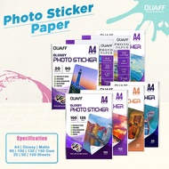 Glossy Sticker Photo Paper A4 A3 Gloss Photo Sticker Paper 90gsm - 135gsm Waterproof