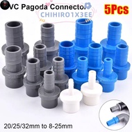 PTS  5Pcs Hose Joint Adapter, 20/25/32mm to 8-25mm Plastic PVC Pagoda Connector,  Garden Irrigation 