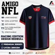 AMIGO NFL Sublimation Microfiber Jersey tshirt Design Redbull baju jersi baju jersey viral tiktok je