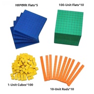 Ten Complete Set Kids Math Plaything Math Plastic Base Ten Set Cube Kids Math Plaything Counting Cub