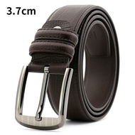 Belt For Men New Fashion Men Belt Mens Cow Leather Belt 3.7cm Male Casual Waistband Jeans Pants Pin