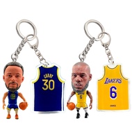 Kobe Curry nba Basketball jersey keychain pendant James Durant Wade star player figurine keychain[Sy