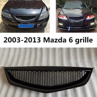 For Car Grille OLD Mazda 6 Front Bumper Grille Splitter Upper Grill Cover Protector ABS Plastic Mazd
