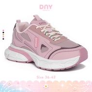 DNY Shoes Korean Style Black Women's Sneakers Size 41 42 43 Jumbo Sport Shoes Women 0460D