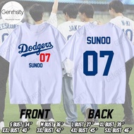 Dodgers Enhypen short sleeved T-shirt, suitable for both men and women, summer cotton Jay Ni ki fash