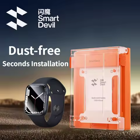 SmartDevil Dust-free Cabin Screen Protector for Apple Watch S10 S9 45mm 41mm HD Microcrystalline Sof