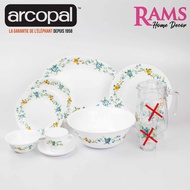 Arcopal 38 Pcs Tempered Glass Dinner Set / Opalware Dinner Set / Dishwasher Safe / Microwave Safe / 