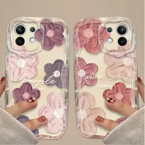 Oil Painting Flower Case For Xiaomi 14T 13T 12T 13 12 11 11i Lite 5G 10T POCO X5 X6 Pro X3 NFC X4 GT
