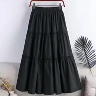 Korean Style Women's Long Layered Skirt AS76