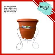 411 WH POT STAND /BAB POT WITH METAL STAND H-30CM W-26CM