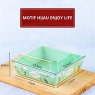 10 PCS Kotak Dessert / Paper Box Burger Sandwich Roti Kotak Kue Box Brownies Salad / Box Kue Estetik
