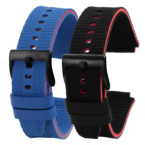 Soft silicone strap for Casio MTP-B195 small square watch strap modification sport convex mouth repl