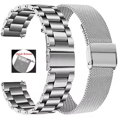 20mm 22mm Stainless Steel Watchband For Garmin Venu/3/2/SQ/SQ 2/Venu2 Plus Wrist Band Strap For Garm