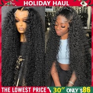 Bling Hair Deep Wave Lace Frontal Wig Transparent 13x4 13x6 HD Lace Frontal Human Hair Wigs Curly Hu