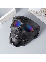 1 pieza Casco táctico de motocicleta off-road con máscara antiviento deportiva y visera para proteger los ojos
