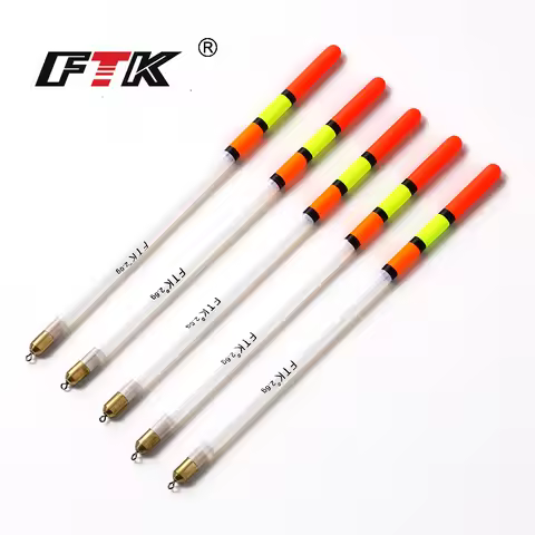 FTK 10PCS/LOT 1.5/2.0/2.5/2.6/3.0G Clear Plastic Fishing Float Carp / Coarse Fishing Floats Tube Mix