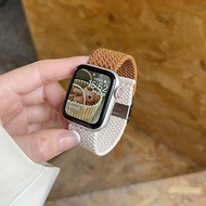 Suitable for applewatchs9 Strap Wine Red s8 Apple s7 Watch s6s5s4s3 Braided Wrist Strap Suitable for