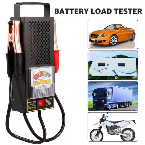Battery Load Tester and Voltmeter - 100 Amp Automotive Battery Load Checker 12V 100A / 6V 50A Load C
