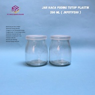 JKPDTP200 200ml pudding glass bottle 200ml pudding glass jar/ yogurt bottle/