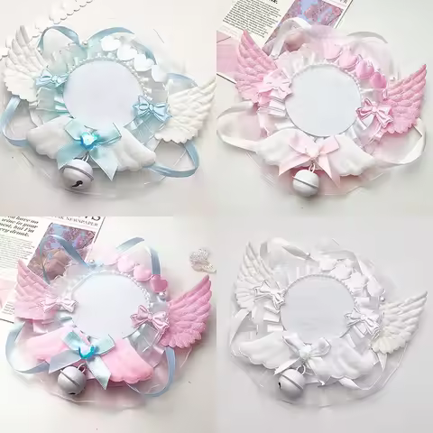 Gorgeous Angel Wings Badge Holder for 58mm Pins, Game Anime Merch Accessories, DIY Ita Bag Filler De